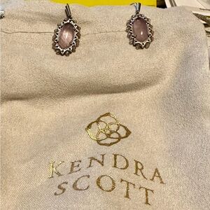 BEADED LEE SILVER DROP EARRINGS IN PURPLE AMETHYST